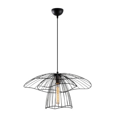 ΦΩΤΙΣΤΙΚΟ ΟΡΟΦΗΣ ART MAISON TADAO ΜΕΤΑΛΛΙΚΟ ΚΡΕΜΑΣΤΟ ΜΑΥΡΟ E27 Φ50x123 εκ.