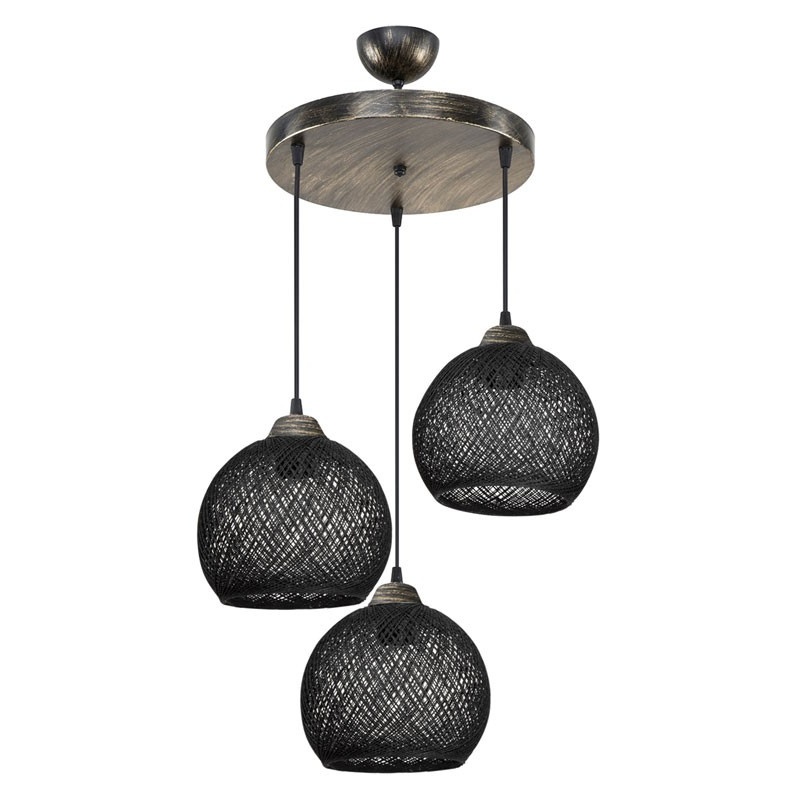 Φωτιστικό οροφής τρίφωτο Art Maison Hideki Ε27 μαύρο-bronze Φ40x80εκ Φωτιστικό οροφής τρίφωτο Art Maison Hideki Ε27 μαύρο-bronze Φ40x80εκ