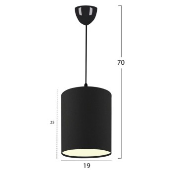 ΦΩΤΙΣΤΙΚΟ ΟΡΟΦΗΣ ART MAISON VENTURA - BLACK (19x25εκ.)