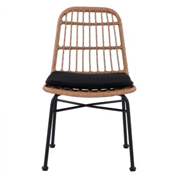 ΚΑΡΕΚΛΑ ART MAISON AMSTERDAM - BLACK NATURAL (47Χ50Χ85εκ.)