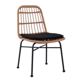 ΚΑΡΕΚΛΑ ART MAISON AMSTERDAM - BLACK NATURAL (47Χ50Χ85εκ.)