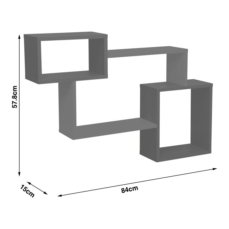 Ράφι τοίχου Art Maison Mitsuaki σε φυσική απόχρωση με λευκό 84x15x57.8εκ