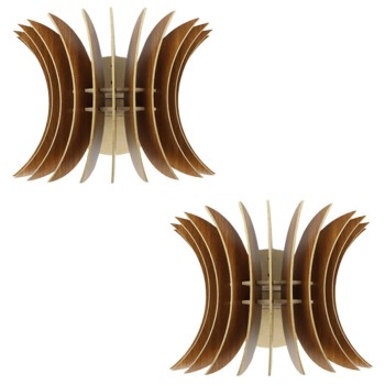 ΣΕΤ ΑΠΛΙΚΕΣ ΤΟΙΧΟΥ ART MAISON Cottonee 2ΤΜΧ ΞΥΛΙΝΕΣ ΑΠΟ MDF ΚΑΡΥΔΙ 28x20x20Υ εκ.