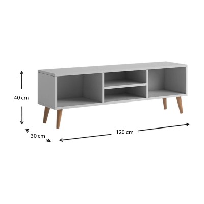 Έπιπλο τηλεόρασης Art Maison Λειψοί - White (120x30x40εκ.) Έπιπλο τηλεόρασης Art Maison Λειψοί - White (120x30x40εκ.)
