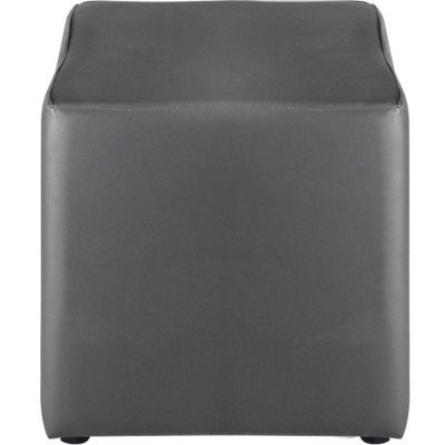 Σκαμπό Σαλονιού ART MAISON CORSOLA Επενδυμένο με Δερματίνη Club Γκρι 37x37x42εκ.