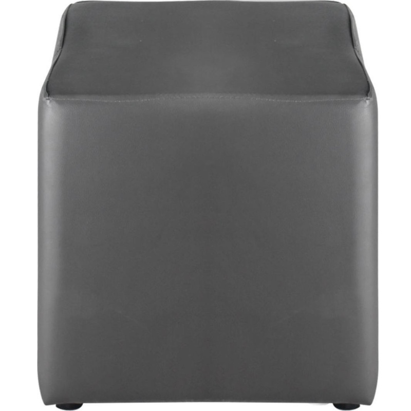 Σκαμπό Σαλονιού ART MAISON CORSOLA Επενδυμένο με Δερματίνη Club Γκρι 37x37x42εκ.