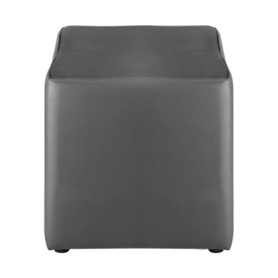 Σκαμπό Σαλονιού ART MAISON CORSOLA Επενδυμένο με Δερματίνη Club Γκρι 37x37x42εκ.