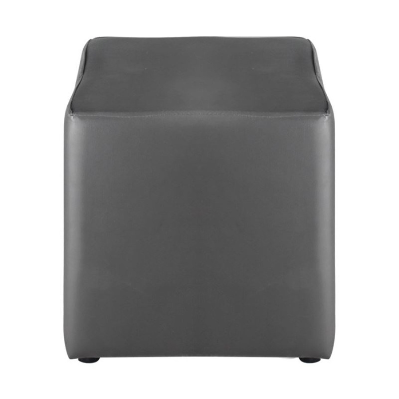 Σκαμπό Σαλονιού ART MAISON CORSOLA Επενδυμένο με Δερματίνη Club Γκρι 37x37x42εκ.