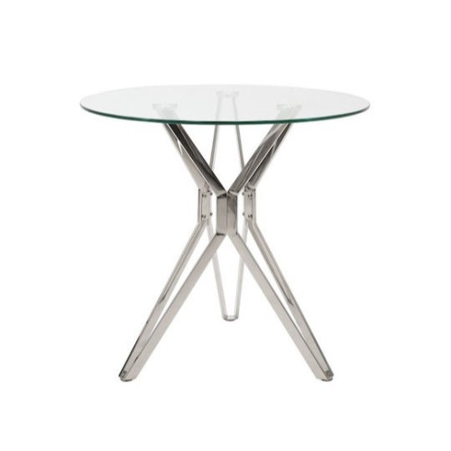 Τραπέζι Κουζίνας Art Maison Αλκίνοος - Glass Silver (80x80x75εκ)