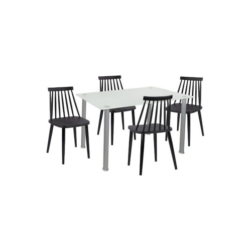 Καρέκλα Συσκευασία 4 Τεμαχίων Art Maison Γαλάτεια - Black (43x47.5x77εκ.)