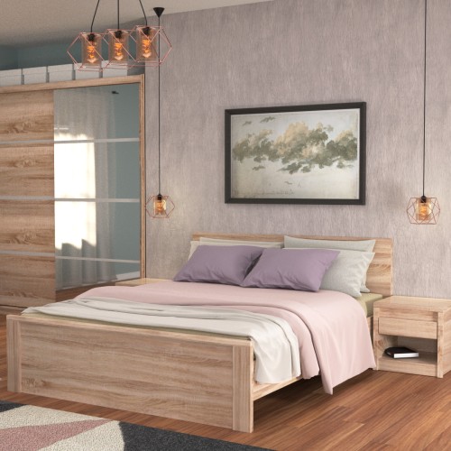 Κρεβάτι Διπλό χωρίς πάτωμα Art Maison Geelong - Natural (Για στρώμα 160x200εκ.)