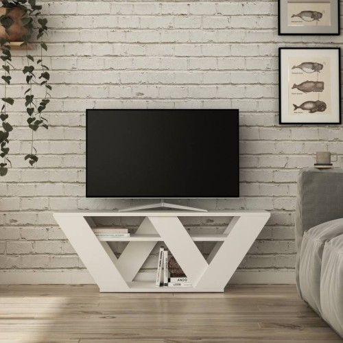 Έπιπλο τηλεόρασης Art Maison Ρόδο - White (110x30x40εκ.)