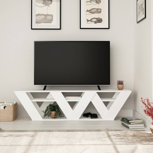 Έπιπλο τηλεόρασης Art Maison Ρόδο - White (158x30x40εκ.)