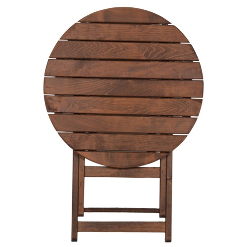 Τραπέζι πτυσσόμενο Art Maison Ανεμολούλουδο - Walnut (Φ70x76εκ.) 