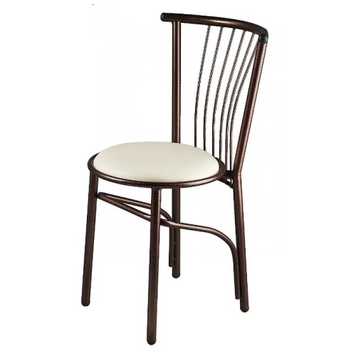 Καρέκλα με τεχνόδερμα Art Maison Παιώνια - Brown White