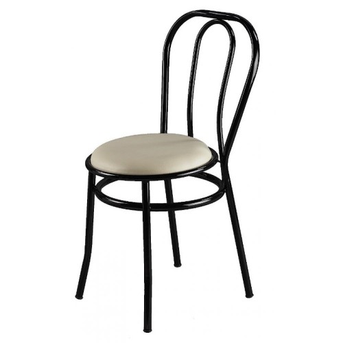Καρέκλα με τεχνόδερμα Art Maison Παιώνια - Black White