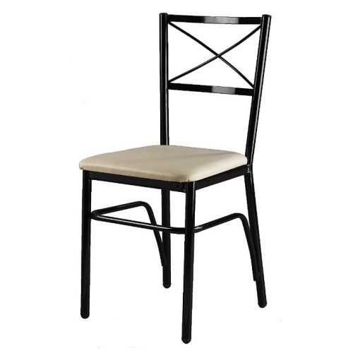 Καρέκλα με τεχνόδερμα Art Maison Παιώνια - White Black 