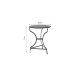 Τραπέζι μεταλλικό Art Maison Λινάρι - White (Φ58x72)
