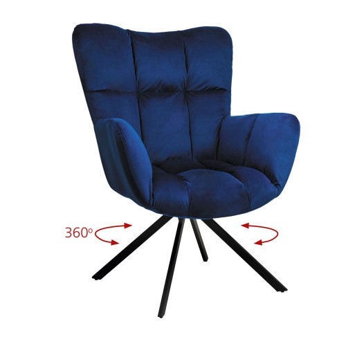 Πολυθρόνα Art Maison Andujar - Blue (62x72x88cm)