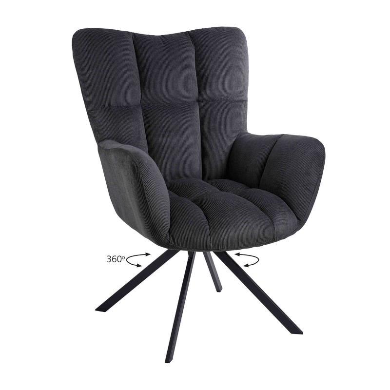 Πολυθρόνα Art Maison Andujar - Gray (62x72x88εκ.)