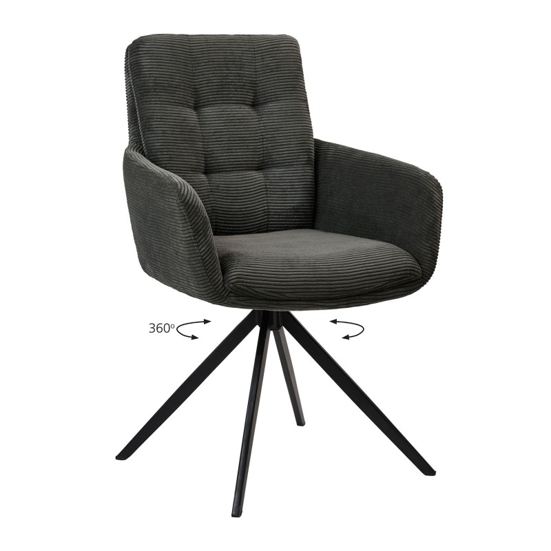 Πολυθρόνα Περιστρεφόμενη Art Maison Lina - Gray (58x64x89εκ.)