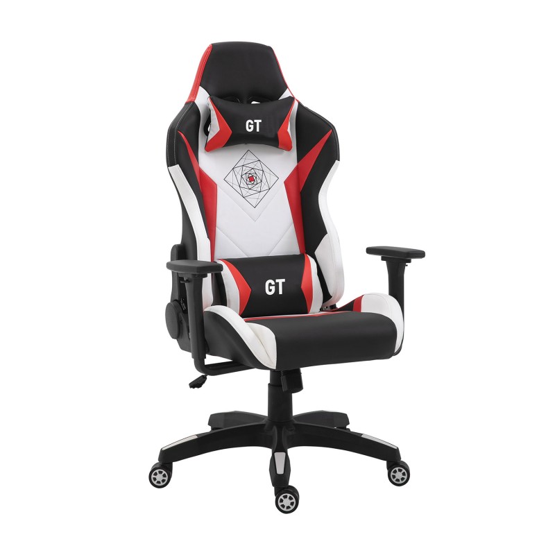 Καρέκλα Gaming Art Maison Palencia - Black White Red (66x69x124-134cm)