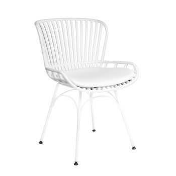 ΚΑΡΕΚΛΑ ΕΞΩΤΕΡΙΚΟΥ ΧΩΡΟΥ ART MAISON BRISBANE - WHITE (57x53x81εκ.)