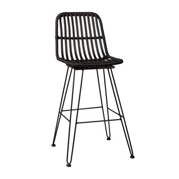 Σκαμπώ Μπαρ Art Maison Castile - Black (46x54x107εκ.)