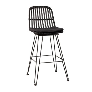 Σκαμπώ Μπαρ Art Maison Castile - Black (46x54x107εκ.)