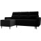 Γωνιακός καναπές Αριστερή Γωνία Art Maison Apalachin - Black (236x148x99εκ) 