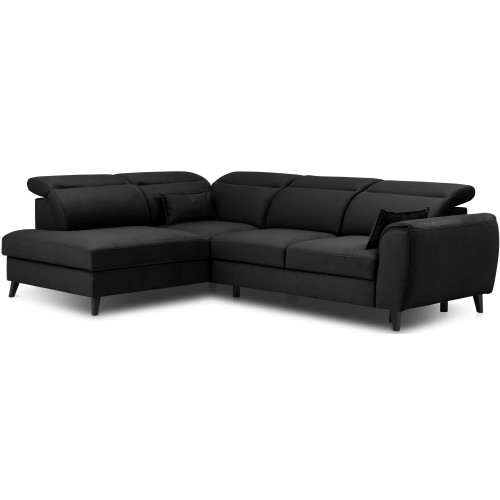 Γωνιακός καναπές Αριστερή Γωνία Art Maison Allentown - Black (255x201x100εκ)