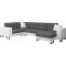 Γωνιακός καναπές Δεξιά Γωνία Art Maison Afton - White Charcoal (312x210x95εκ)