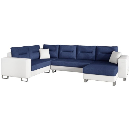 Γωνιακός καναπές Δεξιά Γωνία Art Maison Afton - Blue White (312x210x95εκ)