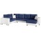 Γωνιακός καναπές Δεξιά Γωνία Art Maison Afton - Blue White (312x210x95εκ)