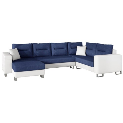 Γωνιακός καναπές Αριστερή Γωνία Art Maison Afton - Blue White (312x210x95εκ)