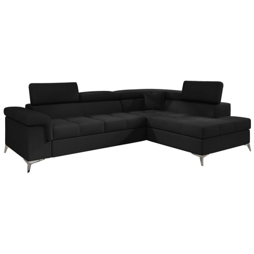Γωνιακός καναπές Δεξιά Γωνία Art Maison Altmar - Black (280x196x100εκ)