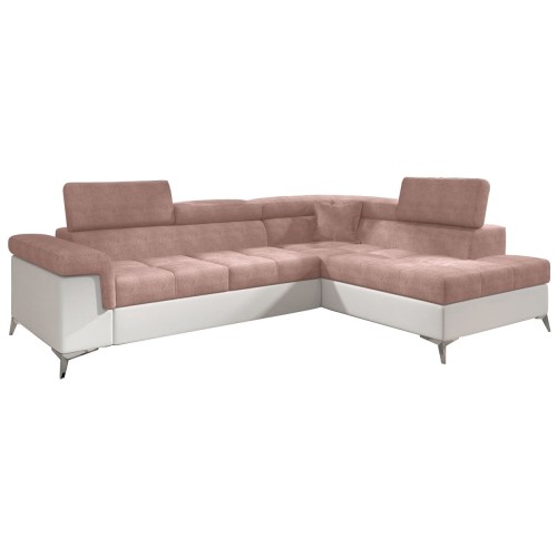 Γωνιακός καναπές Δεξιά Γωνία Art Maison Altmar - White Pink (280x196x100εκ)