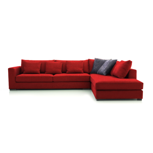 Γωνιακός καναπές Δεξιά Γωνία Art Maison Akron - Red (270x210x90cm)