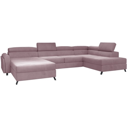Γωνιακός καναπές Δεξιά Γωνία Art Maison Andes - Pink (370x190x98εκ)