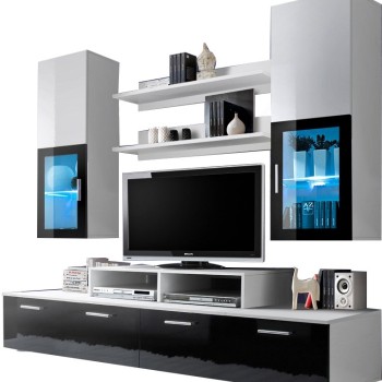 ΣΥΝΘΕΤΟ ΣΑΛΟΝΙΟΥ ART MAISON AUBERRY - WHITE BLACK (200x45x190εκ.)