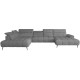 Γωνιακός καναπές Αριστερή Γωνία Art Maison Angelica - Gray (389x220x80εκ)