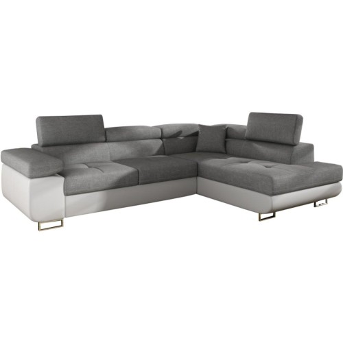 Γωνιακός καναπές Δεξιά Γωνία Art Maison Ancram - White Gray (275x202x90εκ.)