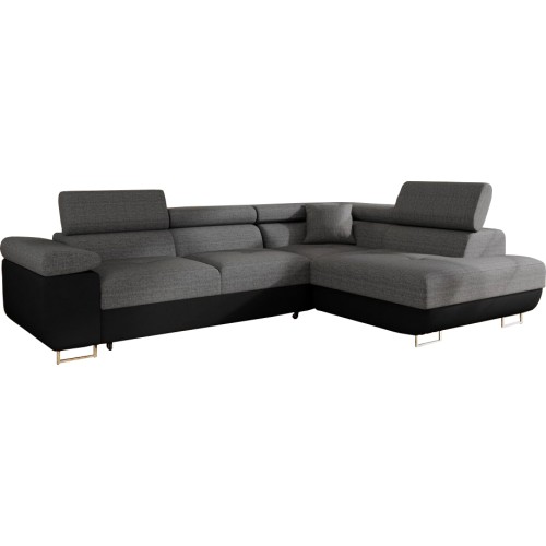 Γωνιακός καναπές Δεξιά Γωνία Art Maison Ancram - Gray Black (275x202x90εκ.)