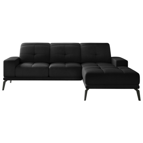 Γωνιακός καναπές Δεξιά Γωνία Art Maison Argyle - Black (265x175x77εκ)