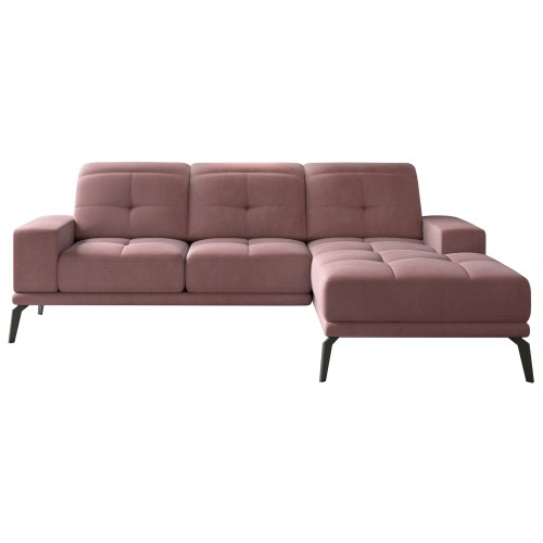 Γωνιακός καναπές Δεξιά Γωνία Art Maison Argyle - Pink (265x175x77εκ)