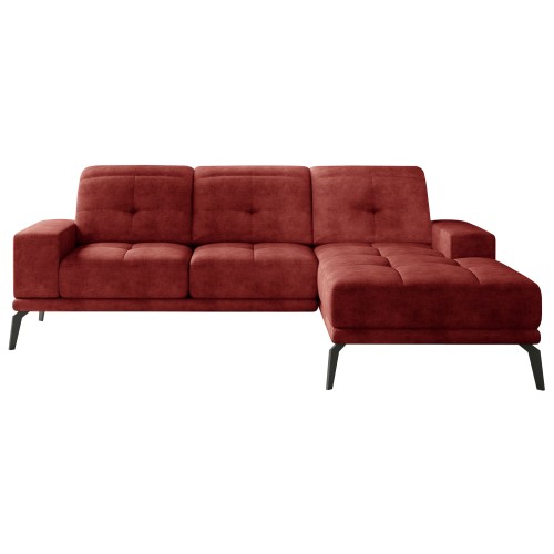 Γωνιακός καναπές Δεξιά Γωνία Art Maison Argyle - Red (265x175x77εκ)
