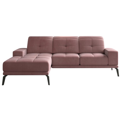 Γωνιακός καναπές Αριστερή Γωνία Art Maison Argyle - Pink (265x175x77εκ)