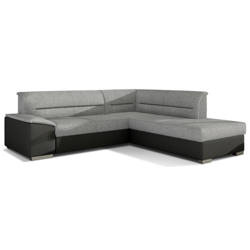 Γωνιακός καναπές Δεξιά Γωνία Art Maison Altona - Black Gray (265x208x87εκ)