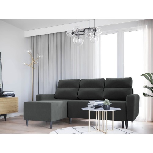 Γωνιακός καναπές Αριστερή Γωνία Art Maison Apalachin - Gray (236x148x99εκ)