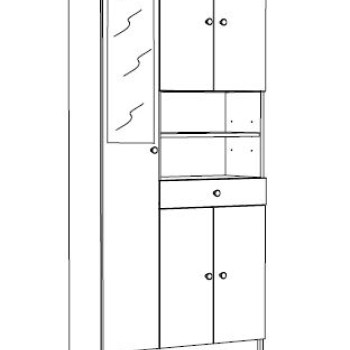 ΕΠΙΠΛΟ ΜΠΑΝΙΟΥ ART MAISON BECKWOURTH - WHITE (82x32x180εκ.)